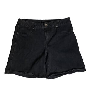 HZ Denim Women's Black Mid-Rise Jean Shorts, Size 10